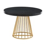 Table extensible effet bois noir, dor