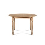 Table extensible ronde bois d105 + 1 allonge et pieds tournés chêne Table extensible ronde bois d105 + 1 allonge et pieds tournés chêne
