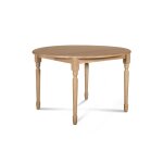 Table extensible ronde bois d115 avec 1 allonge et pieds tournés chêne Table extensible ronde bois d115 avec 1 allonge et pieds tournés chêne