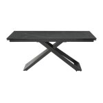 Table extensible verre tremp noir
