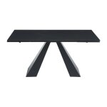 Table extensible verre trempé noir Table extensible verre trempé noir