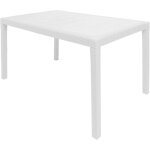 Table d'extérieur blanc 150x90h72 cm Table d'extérieur blanc 150x90h72 cm