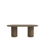 Table d'extérieur en microciment couleur terre, 220 cm Table d'extérieur en microciment couleur terre, 220 cm