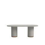 Table d'ext�rieur en microciment gris pierre, 220 cm