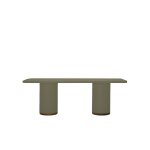 Table d'extérieur en microciment vert olive, 180 cm Table d'extérieur en microciment vert olive, 180 cm