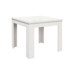 Table en fr�ne blanc d�pliable 90�90 - 180�90 cm