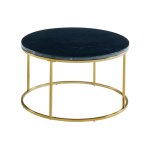 Tables gigognes marbre noir, dor