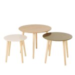 Tables gigognes rondes tricolores