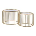 Tables gigognes verre dor�