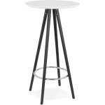 Table haute bois htre blanc
