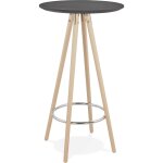 Table haute bois htre noir