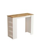 Table haute de cuisine 4 niches dcor bois / blanc
