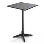 Table haute mange debout en aluminium noir Table haute mange debout en aluminium noir