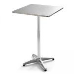Table haute mange debout carrée en aluminium Table haute mange debout carrée en aluminium