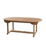 Table de jardin 10 / 12 pers. double extension en teck l 300cm Table de jardin 10 / 12 pers. double extension en teck l 300cm