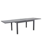 Table de jardin 10 places en aluminium anthracite