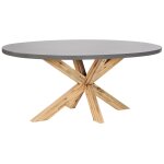 Table de jardin 6 personnes en fibre - ciment gris Table de jardin 6 personnes en fibre - ciment gris