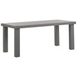 Table de jardin 6 personnes en fibre - ciment gris Table de jardin 6 personnes en fibre - ciment gris