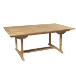 Table de jardin 8 / 10 personnes extensible l180 cm en teck