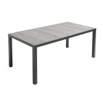 Table de jardin 8 places en c�ramique effet b�ton gris