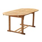 Table de jardin en acacia massif extensible ovale 6 / 8 pers.