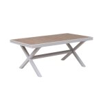 Table de jardin en aluminium blanc 180 cm Table de jardin en aluminium blanc 180 cm