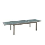 Table de jardin en aluminium extensible gris 8 / 12 pers. Table de jardin en aluminium extensible gris 8 / 12 pers.