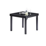 Table de jardin en aluminium extensible noir 4 / 8 pers. Table de jardin en aluminium extensible noir 4 / 8 pers.