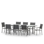 Table de jardin en aluminium gris anthracite 8 personnes Table de jardin en aluminium gris anthracite 8 personnes