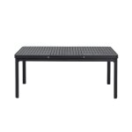 Table de jardin en aluminium gris foncé 180 cm Table de jardin en aluminium gris foncé 180 cm