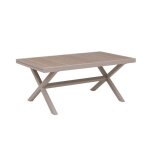 Table de jardin en aluminium taupe 180 cm Table de jardin en aluminium taupe 180 cm