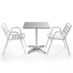 Table de jardin bistrot 2 places en aluminium Table de jardin bistrot 2 places en aluminium