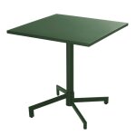 Table de jardin carr�e bistrot avec plateau rabattable vert for�t