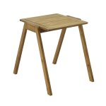 Table de jardin carre en bois d'eucalyptus