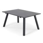 Table de jardin carre extensible en aluminium noir