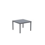 Table de jardin carre en mtal gris, 40x40 cm, hauteur 38, 5 cm
