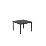 Table de jardin carre en mtal noir, 40x40 cm, hauteur 38, 5 cm