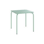 Table de jardin carre en mtal vert clair