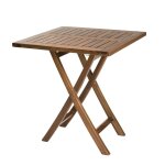 Table de jardin carrée pliante en teck huilé 2 personnes l70 Table de jardin carrée pliante en teck huilé 2 personnes l70