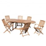 Table de jardin et chaises en bois teck 8 / 10 personnes Table de jardin et chaises en bois teck 8 / 10 personnes