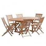 Table de jardin et chaises en teck 4 / 6 personnes