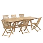 Table de jardin et chaises en teck 8 / 10 personnes