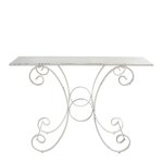Table de jardin champtre rectangulaire en mtal 120 x 40 x 81 cm