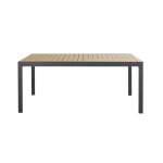 Table de jardin extensible en aluminium coloris imitation teck et gris anthracite 8 / 12 personnes l180 ... Table de jardin extensible en aluminium coloris imitation teck et gris anthracite 8 / 12 personnes l180 ...