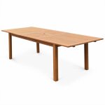 Table de jardin extensible en bois eucalyptus 8 à 10 places naturel Table de jardin extensible en bois eucalyptus 8 à 10 places naturel