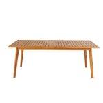 Table de jardin extensible en bois de teck 8 / 12 personnes l200 / 260