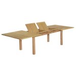 Table de jardin extensible en teck massif l200 / 300
