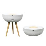 Table de jardin / glacire 2 en 1, aspect pierre calcaire - 24 litres