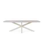 Table de jardin en pierre et mtal l240 10 places gris cendr