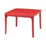 Table de jardin en plastique rouge